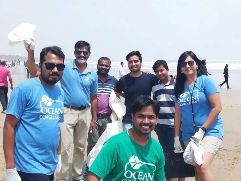 Oceanic Treasure Hunt India - Community Beach Cleanup Oceanic Treasure Hunt India players at a beach cleanup event in Chennai